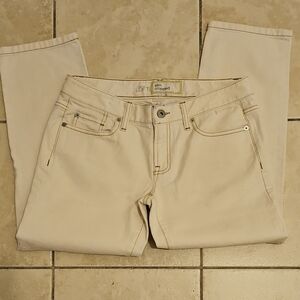 LOFT Women's Beige Ankle Jeans
